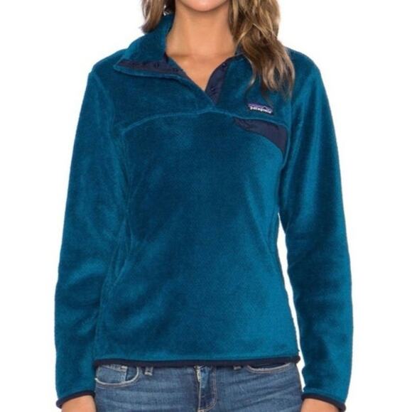 Patagonia Women's Re-Tool Snap-T Fleece Pullover in Cerulean Blue - Picture 1 of 8
